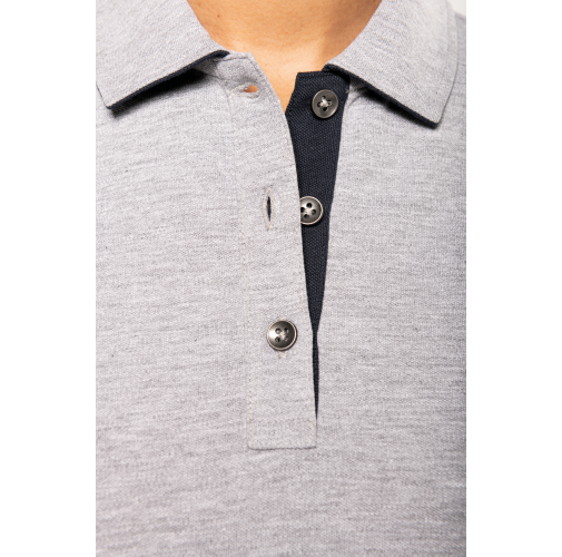 Polo largo manga corta mujer