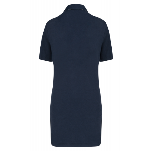 navy / oxford grey Polo largo manga corta mujer