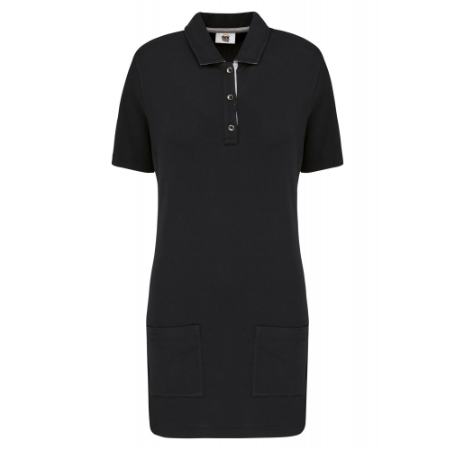 black / oxford grey Polo largo manga corta mujer