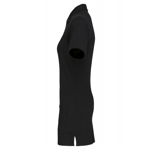 black / oxford grey Polo largo manga corta mujer