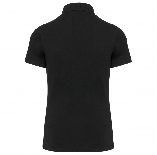 black Polo con botones a presión y manga corta