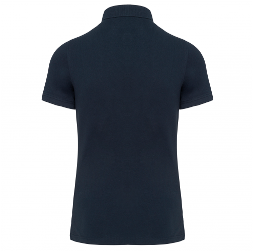 navy Polo con botones a presión y manga corta