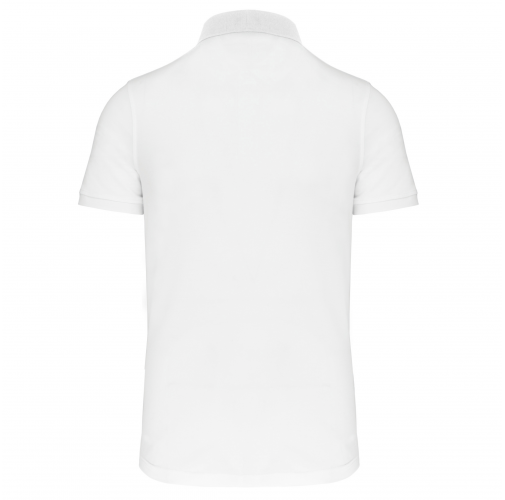 white Polo con botones a presión y manga corta