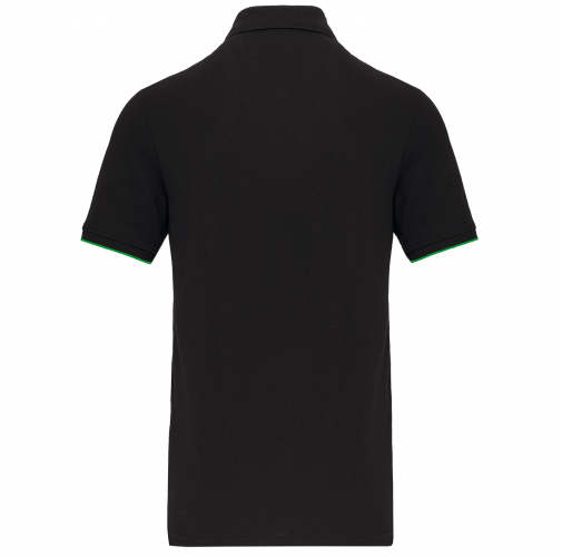 black / kelly green Polo Day To Day contrastado hombre