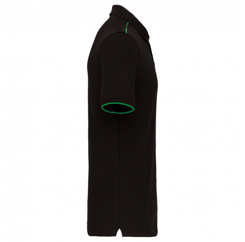 black / kelly green Polo Day To Day contrastado hombre