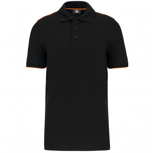 black / orange Polo Day To Day contrastado hombre
