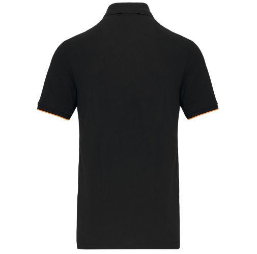 black / orange Polo Day To Day contrastado hombre