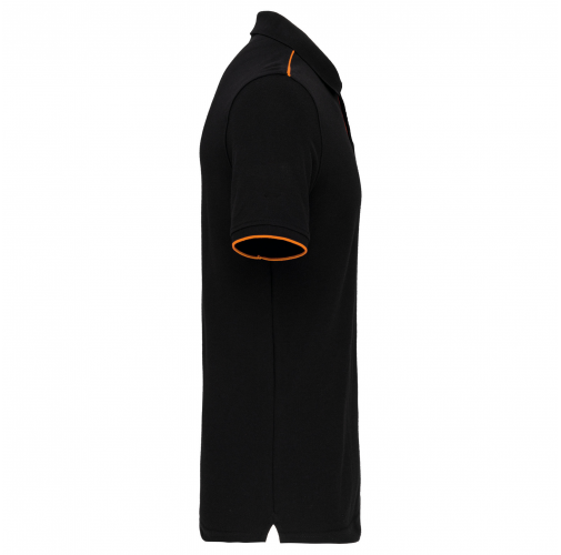 black / orange Polo Day To Day contrastado hombre