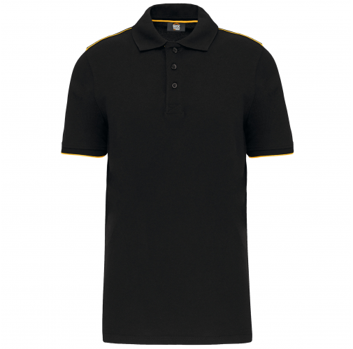 black / yellow Polo Day To Day contrastado hombre