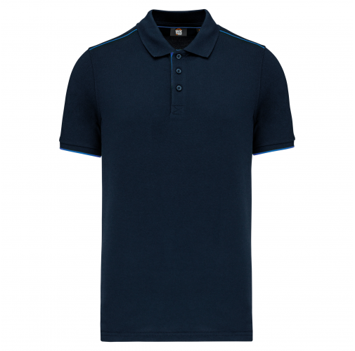 navy / light royal blue Polo Day To Day contrastado hombre
