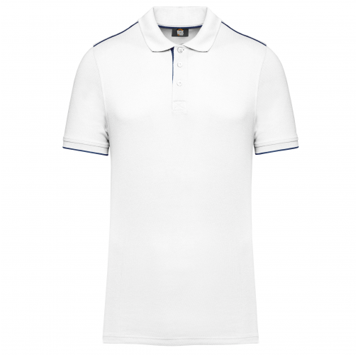 white / navy Polo Day To Day contrastado hombre