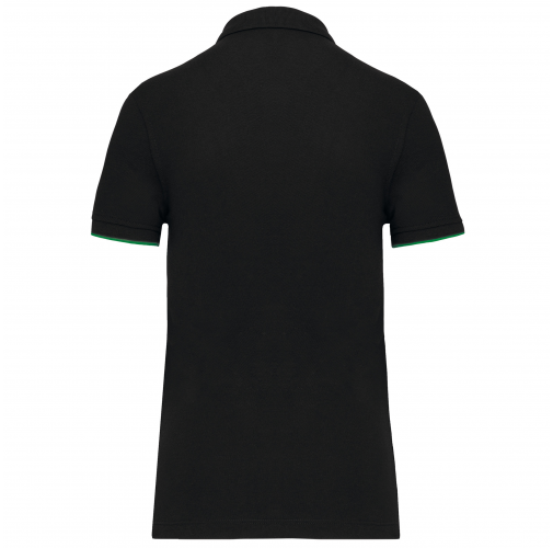 black / kelly green Polo Day To Day contrastado mujer