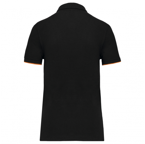 black / orange Polo Day To Day contrastado mujer