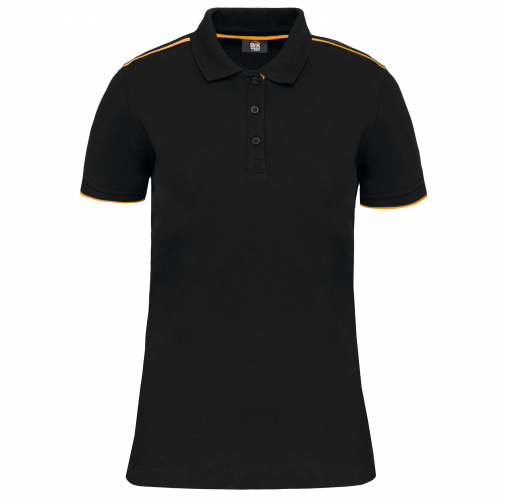black / yellow Polo Day To Day contrastado mujer