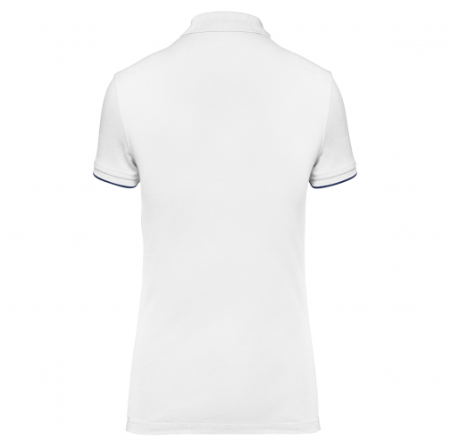 white / navy Polo Day To Day contrastado mujer