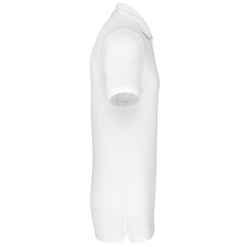 white Polo Antibacteriano Hombre