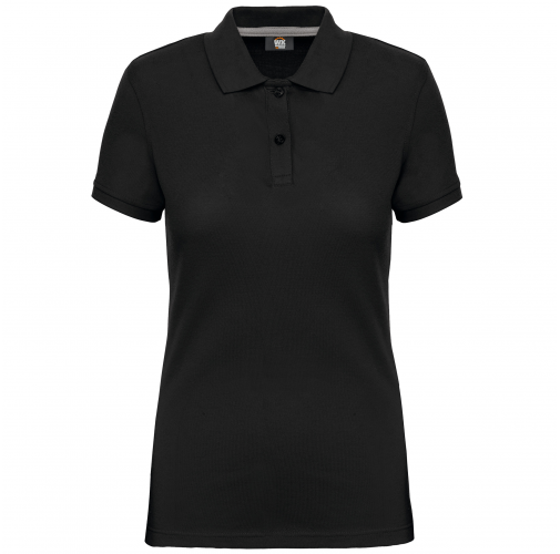 black Polo Antibacteriano Mujer