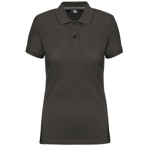 dark grey Polo Antibacteriano Mujer