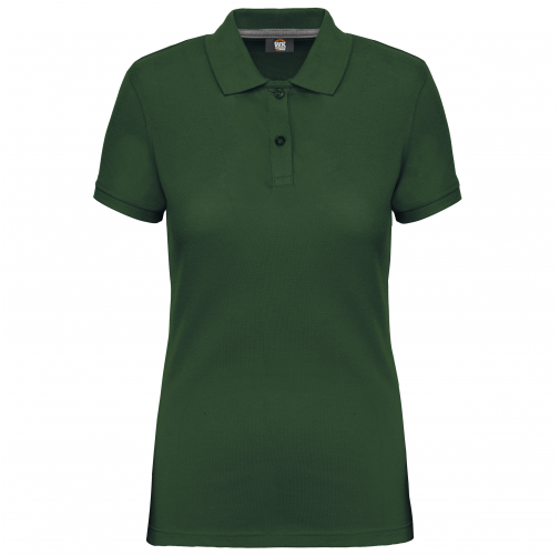 forest green Polo Antibacteriano Mujer
