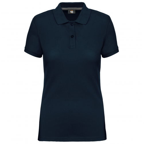navy Polo Antibacteriano Mujer