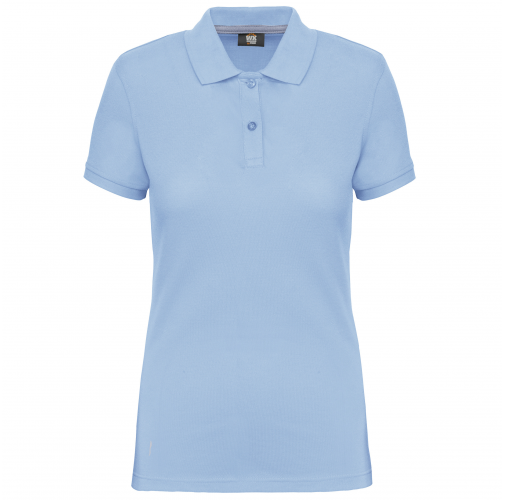sky blue Polo Antibacteriano Mujer