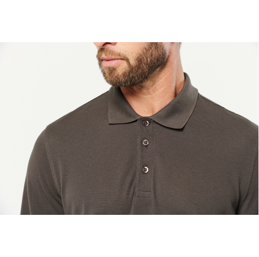Polo Antibacteriano manga larga hombre
