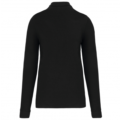 black Polo Antibacteriano manga larga hombre