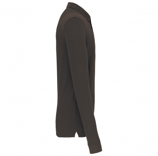 dark grey Polo Antibacteriano manga larga hombre