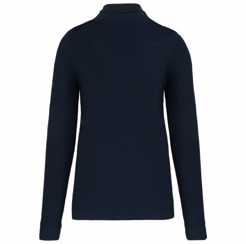 navy Polo Antibacteriano manga larga hombre