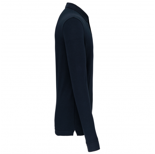 navy Polo Antibacteriano manga larga hombre