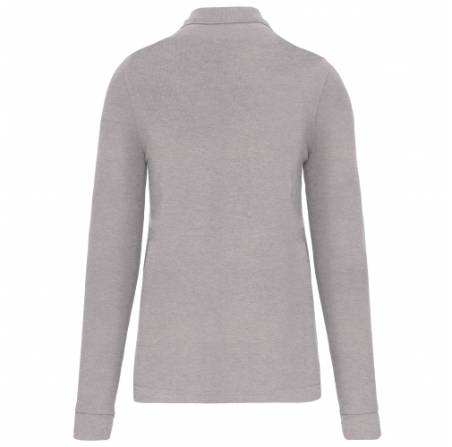 oxford grey Polo Antibacteriano manga larga hombre