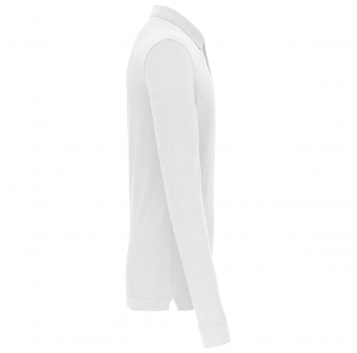 white Polo Antibacteriano manga larga hombre