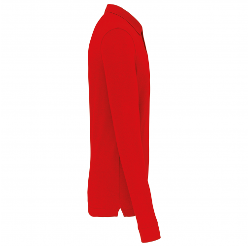 red Polo Antibacteriano manga larga hombre