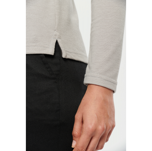 Polo Antibacteriano manga larga mujer