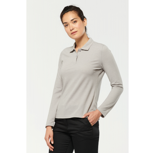 Polo Antibacteriano manga larga mujer