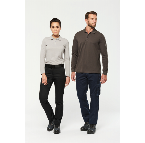 Polo Antibacteriano manga larga mujer