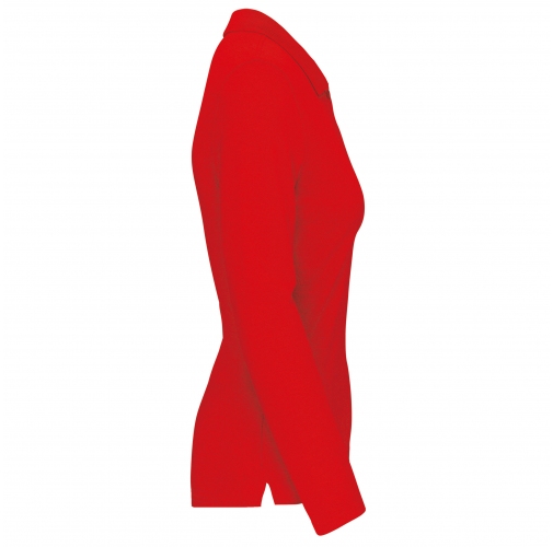 red Polo Antibacteriano manga larga mujer
