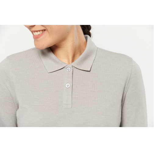 Polo Antibacteriano manga larga mujer