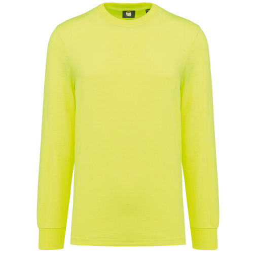 fluorescent yellow Camiseta ecorresponsable manga larga - Unisex
