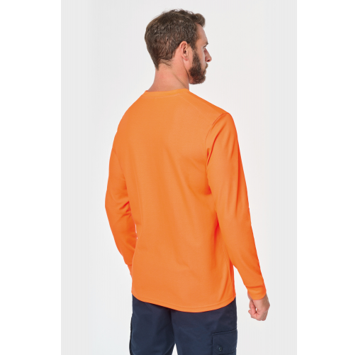 Camiseta ecorresponsable de manga larga algodón/poliéster unisex