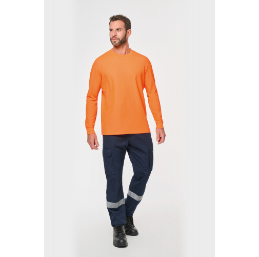 Camiseta ecorresponsable de manga larga algodón/poliéster unisex