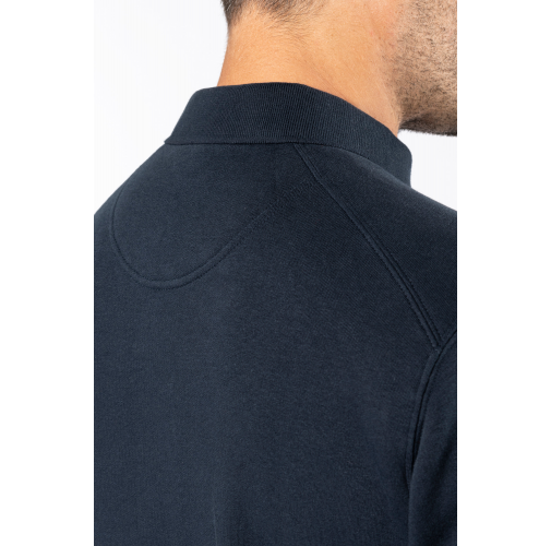Sudadera cuello polo