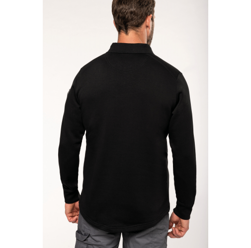Sudadera cuello polo