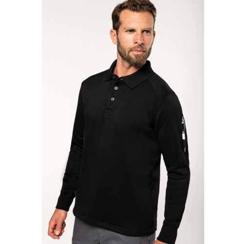 Sudadera cuello polo