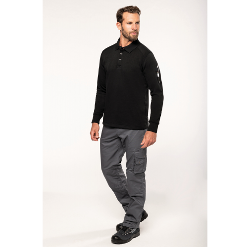 Sudadera cuello polo