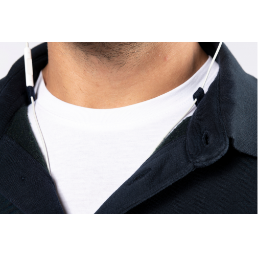Sudadera cuello polo