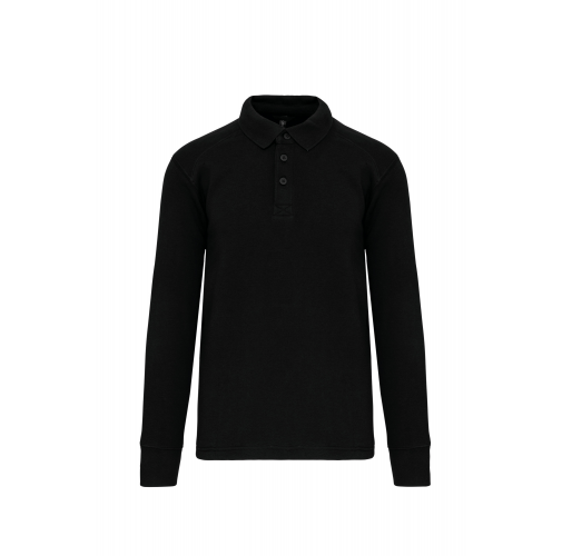 black Sudadera cuello polo