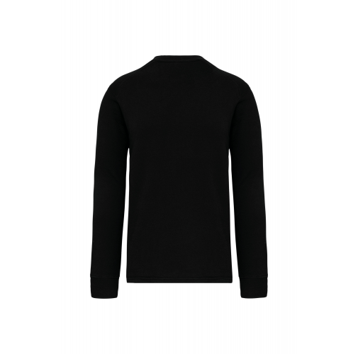 black Sudadera manga montada