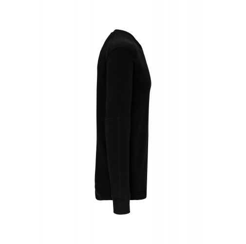 black Sudadera manga montada
