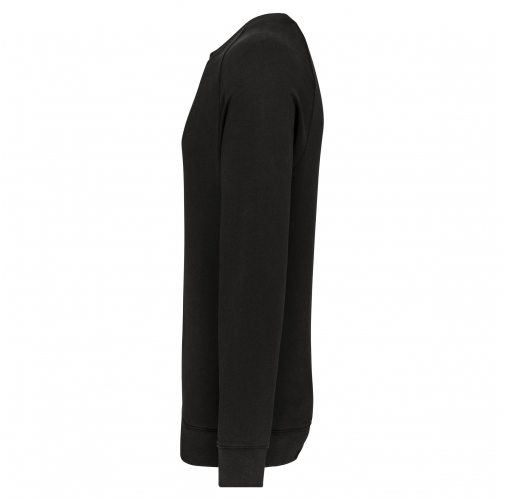 black Sudadera con cuello redondo